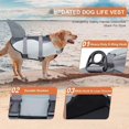 thumbnail image 2 of Dog Life Vests, Dog Life Preserver For Swimming, Boat, Pool, Ripstop Dog Life Jacket With High Buoyancy And Lift Handle For Small And Medium Breedsxl, 2 of 4