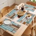 thumbnail image 5 of Vintage Wood Grain Placemats Set of 1, Green Brown Board Farmhouse Non-Slip Place Mats Washable Table Mats for Kitchen Dining Table Decorations Indoor/Outdoor, 5 of 9