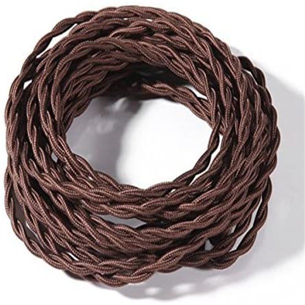 28ft Twisted Cloth Covered Wire,18/2 Cloth Covered Electrical Wire,18