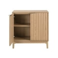 thumbnail image 6 of Storage Cabinet, 31" Fluted 2-Door Accent Chest, Ash Entryway Cabinet for Living Room, Dining Room, Hallway, Natural, 6 of 7