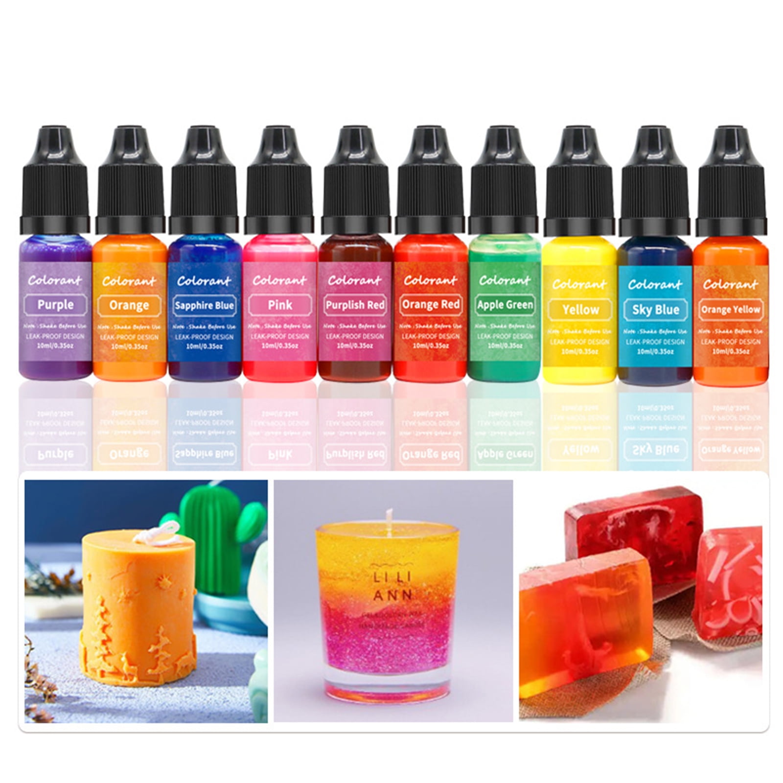 Bath Bomb Soap Dye 20 Colours - (10ml/Bottle,Total 200ml/7.04 oz