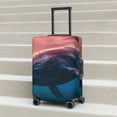 thumbnail image 6 of Fuzoiu Sunshine Ocean Whale Print Suitcase Cover,Washable Luggage Covers for Suitcase,Elastic Luggage Protector Cover,Scratch Resistant Travel Suitcase Covers-Large, 6 of 7