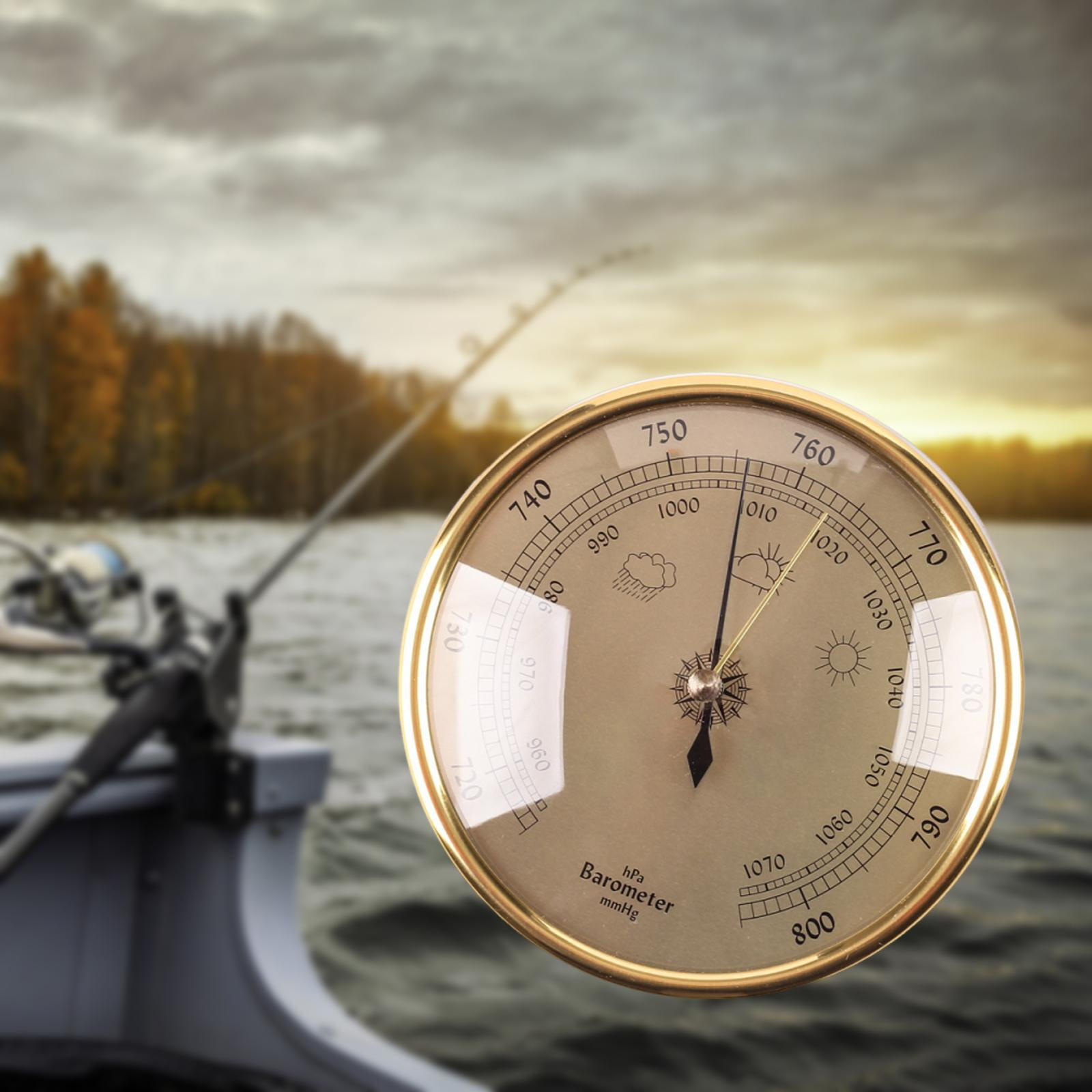 QccHieUs Barometer Air Pressure Tool 950~1070 Hpa Accessories for Offices Boat Hotels Gold Face