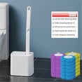 thumbnail image 4 of Disposable toilet brush set with replaceable cleaning heads Practical Bathroom Cleaning Brush Daily Household Chores Simplifier, 4 of 5