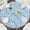 Baby Blue, variant on Round Fitted Tablecloth, Summer Water Blue Coral Starfish Waterproof Table Cloth Table Cover with Elastic Edged for Outdoor Picnic Parties, Fits Tables up to 55" - 60" Diameter Marine Life