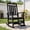 BLACK, variant on Cobiod Oversized Rocking Chair,HDPE All-Weather Outdoor Rocking Chair,Patio Rocking Chairs for Porch.Aruba