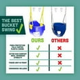 thumbnail image 5 of Premium High Back Full Bucket Toddler Swing Seat with Finger Grip, Plastic Coated Chains and Carabiners, 5 of 7