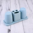 thumbnail image 4 of Toothbrush Holder Bathroom Couple Toothbrush Holder Set Toothpaste Toothbrush Tooth Mug Holder Set (Blue), 4 of 8