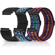 KOMI 3 Pack Compatible with 16mm 18mm 19mm 20mm 22mm Watch Bands Quick Release Replacement Wristband,Adjustable Stretchy Nylon Solo Loop Straps Fabric Braided Sport Elastic Bands for Men Women