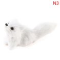thumbnail image 1 of 1pcs Mini Simulation Fox Toy Lifelike Squatting Fox Model Gift Animals Figures, 1 of 1