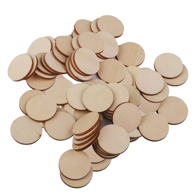 segolike 100 Lots 1.18 Pouces Découpes Rondes en Bois Non Finies Formes Rondes en Bois