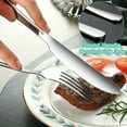 thumbnail image 7 of Aovky 24 Pcs Silverware Set with Steak Knives Service for 4, Premium Stainless Steel Flatware Set for Home Kitchen, Mirror Finished Utensil Sets Includes Spoons Forks Knives, 7 of 7