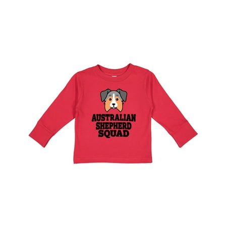 

Inktastic Dog Australian Shepherd Squad Gift Toddler Boy or Toddler Girl Long Sleeve T-Shirt