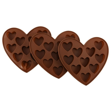

3Pcs Heart Shape Silicone Molds Making Jelly Pudding and Handmade Soap Heart Ice Square Molds for