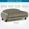 thumbnail image 4 of Paws & Purrs Multi-Cat Sofa Elevated Pet Bed for Indoor Cats Raised Cats Couch with Removable Washable Mattress Cover for Kittens, Dogs - 35.5" Wide, Ash, 4 of 11