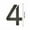 E, variant on JilgTeok 4 Packs 7CM Acrylic Black Self-adhesive Number Plates Outside Address Numbers for Stylish Decor House Office Hotel Room Apartment