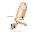 thumbnail image 4 of Shisuyan 4pcs Snake Nail Rings Fingernails Rings Nail Tips Rings Nail Jewelry for Women, 4 of 8