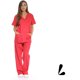 thumbnail image 3 of Conjuntos de uniforme médico para mujer Uniformes médicos de seis bolsillos (cuello en V con pantalón cargo), 3 of 5