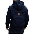 thumbnail image 7 of KeShDi Denim Jacket Men's Fleece Hooded Jacket Solid Color Thickened Warm Multi-Pocket Workwear Coat Navy 3X, 7 of 7