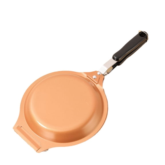 Non-Stick Pancake Pan, Foldable Handle Baking Pan for Crepe, Egg, Omelet, DIY Round Cake Mold for Kitchen Baking Tools