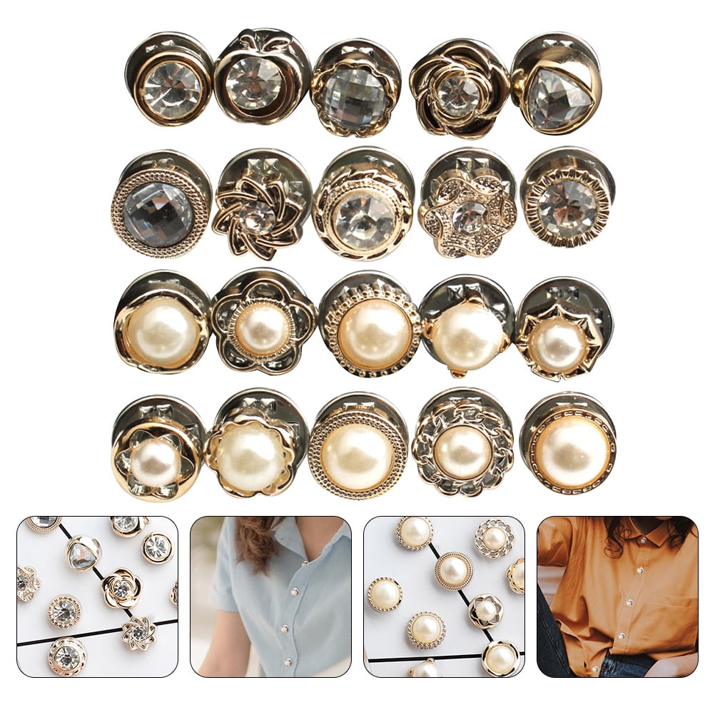 Pearl Button Rhinestone, Buttons Clothing Luxury