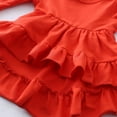 thumbnail image 3 of XYIJANI Girls Skater Dress Kids Toddler Baby Girls Autumn Summer Solid Cotton Long Ruffle Sleeve Princess Dress Clothes Girls Maxi Dress Size 14-16 Girls Dresses Size 8 (Red,80), 3 of 5