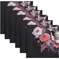thumbnail image 6 of Coolnut Halloween Skull Cloth Napkins Washable Napkin for Dinner Table Decorative for Home Dinner Restaurant Parties 20 Inch 4 Pack Washcloth Gift, 6 of 7