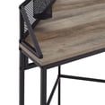 thumbnail image 2 of 42" Metal and wood Industrial Corner Writing Desk - Gray Wash, 2 of 6