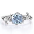thumbnail image 1 of JeenMata Anillo de Compromiso con Diseño Único de Infinito de Piedra Lunar y Moissanita de Corte Redondo de 1,5 Quilates en Oro Blanco de 18 K sobre Plata, 1 of 6