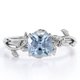 thumbnail image 1 of JeenMata Anillo de Compromiso con Diseño Único de Infinito de Piedra Lunar y Moissanita de Corte Redondo de 1,5 Quilates en Oro Blanco de 18 K sobre Plata, 1 of 6