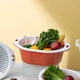 thumbnail image 1 of Juegos de tazones de colador de cocina, tazón de lavado multifunción con coladores, canasta y tazones de drenaje para verduras, frutas, mezcla de Naranja Macarena Cuenco del colador del colador, 1 of 8