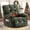 Green#A, variant on UHOMEPRO Swivel Recliner Chair with Massage and Heat, 360 Degree Swivel Rocker Recliner for Adults, Wide Seat Manual Recliner Chair with Cup Holders, USB Charging, Side Pockets, Gray