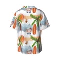 thumbnail image 2 of Vsdgher Gnome and Surfing Print Men's Wrinkle Free Untucked Cuban Shirt Business Casual Button Down Shirts Short Sleeve Shirt, 2 of 7
