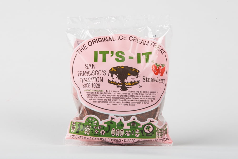 IT'S-IT Ice Cream Strawberry (Seasonal) Sandwich 5.5 fl oz, 3-Count