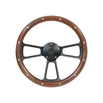 Brothers Trucks STRF8BW74-91 Custom Steering Wheels - Black / Wood - Plain