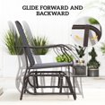 thumbnail image 4 of Outsunny 3 Piece Patio Rocking Chair Set Outdoor Glider Set w/ Glass Table, 4 of 10