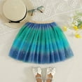 thumbnail image 2 of Zshosam Tutu Skirt Girls Toddler Baby Girls Skorts Skirt Little Girls Ruffle Flying Skirts Hem Solid Casual Stretch Skort for Baby Girls Size 6T 7T,(Green 6-7 Years), 2 of 4