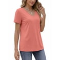 thumbnail image 3 of MOSHU 3 Pack T-Shirts for Women Short Sleeve Summer Womens Tops Casual Women T-shirts Summer Outfits, 3 of 9