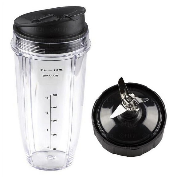 Nutri Ninja 24 oz Cup with Sip & Seal Lid and Extractor Blade Replacement Combo 483KKU486 408KKU641 409KKU641
