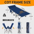 thumbnail image 3 of 79" L x 32" W x 18" H Oversize XXL Camping Cot with Comfortable Mattress for Adults Extra Wide Cots for Sleeping Folding Cot Camping Bed Heavy Duty with Carry Bag for Home Office Outdoor, 3 of 10