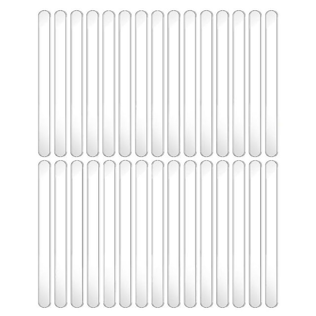 30pcs Popsicle Sticks 4.5 Inch Acrylic Cakesicle Sticks Reusable Ice Popsticks Plastic Popsicle Sticks (clear)