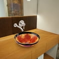 thumbnail image 5 of Vigo Auburn/Mocha Fusion Glass Vessel Sink and Olus Wall Mount Faucet Set, Brushed Nickel, 5 of 7