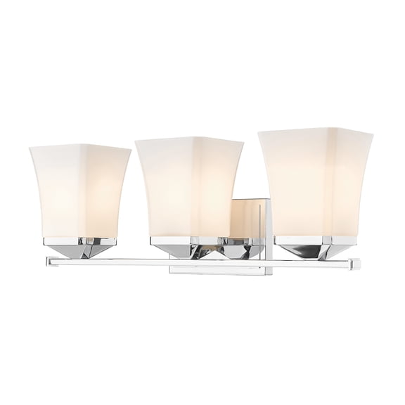 1939-3V-CH-Z-Lite-Darcy - 3 Light Bath Vanity In Traditional Style-7.75 Inches Tall and 22 Inches Wide-Chrome Finish