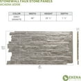 thumbnail image 2 of Ekena Millwork 49"W x 25 1/2"H x 1 1/4"D Acadia Ledge Stacked Stone, EverStone Faux Stone Siding Panel, Grey Granite, 2 of 11