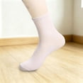 thumbnail image 2 of Unisex Mid Calf Socks Lightweight Breathable Plain Socks Stretchy Comfort Crew Socks for Daily Wear, 2 of 4
