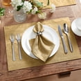 thumbnail image 2 of Elrene Home Fashions Caiden Elegance Damask Napkin Set of 4, 17" x 17", Gold 4 Count, 2 of 5