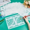thumbnail image 3 of 9 Styles Mandala Border Stencils 28x21cm Flower Vine Stencil Floral Edge Templates Reusable Corner Stencils for Painting on Furniture Wall Tile Floor Wood Canvas Scrapbook DIY Craft Decor DIY, 3 of 6