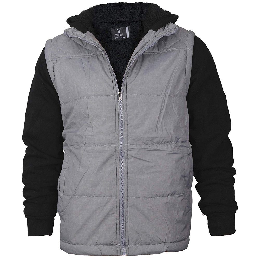 Vertical Sport Vertical Sport Men's Sherpa Fleece Lined Two Tone Zip