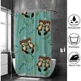 thumbnail image 4 of Coolnut Shower Curtain Set with Hooks Cute Couple Beaver Polyester Waterproof Bath Curtain 60" x 72", 4 of 6