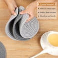 thumbnail image 4 of Trivet Mats Set for Hot Dishes, 3 Heat Resistant Pot Holders Kitchen Counter, Table, Home Essentials, Anti Stain Hot Pads Plate Mats for Hot pots and Pans, 7 Inches, 4 of 8